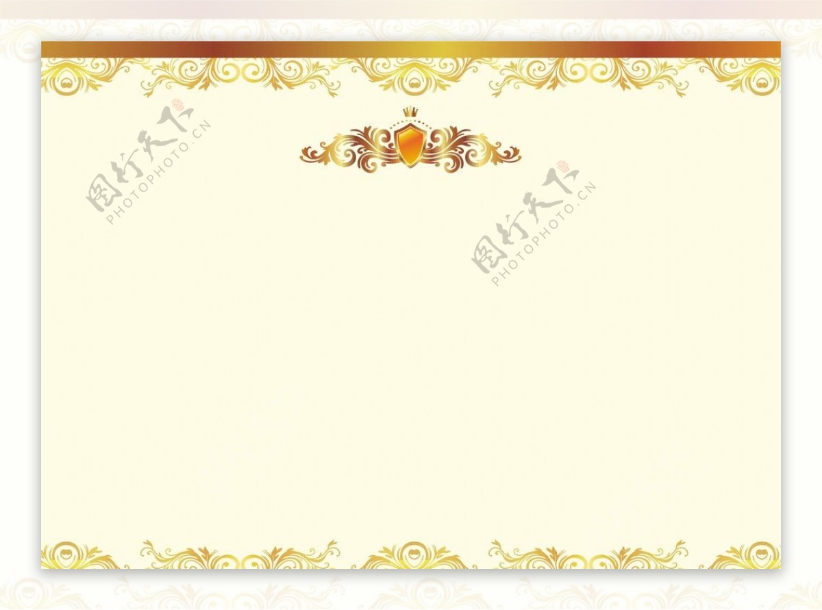 皇冠金色花纹矢量图图片