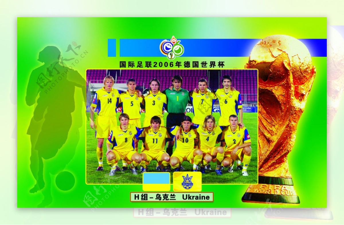 电话卡面2006年世界杯H组乌克兰图片