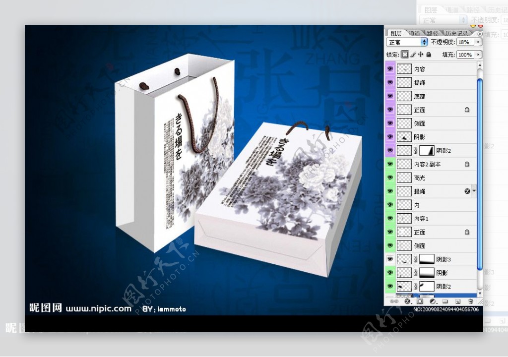 手提袋分层模板设计精品图片