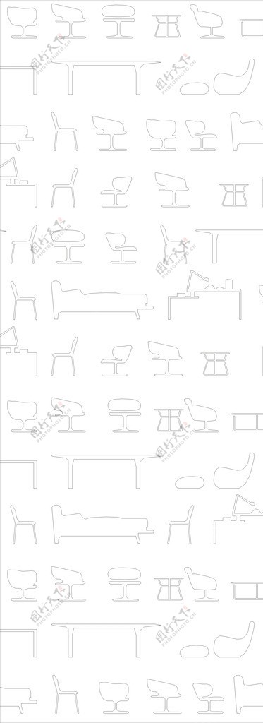 家具椅子矢量图图片