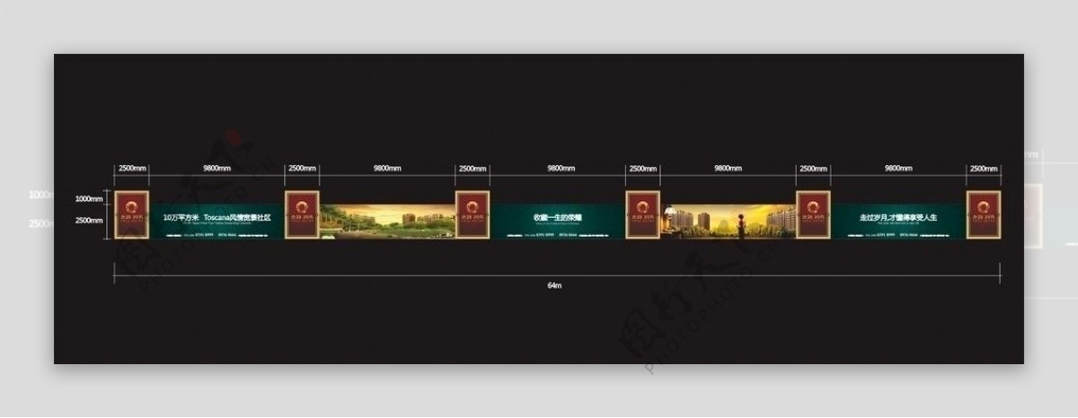 房地产项目围墙广告设计图片