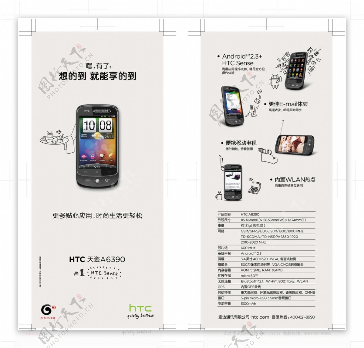 HTC手机A6390图片