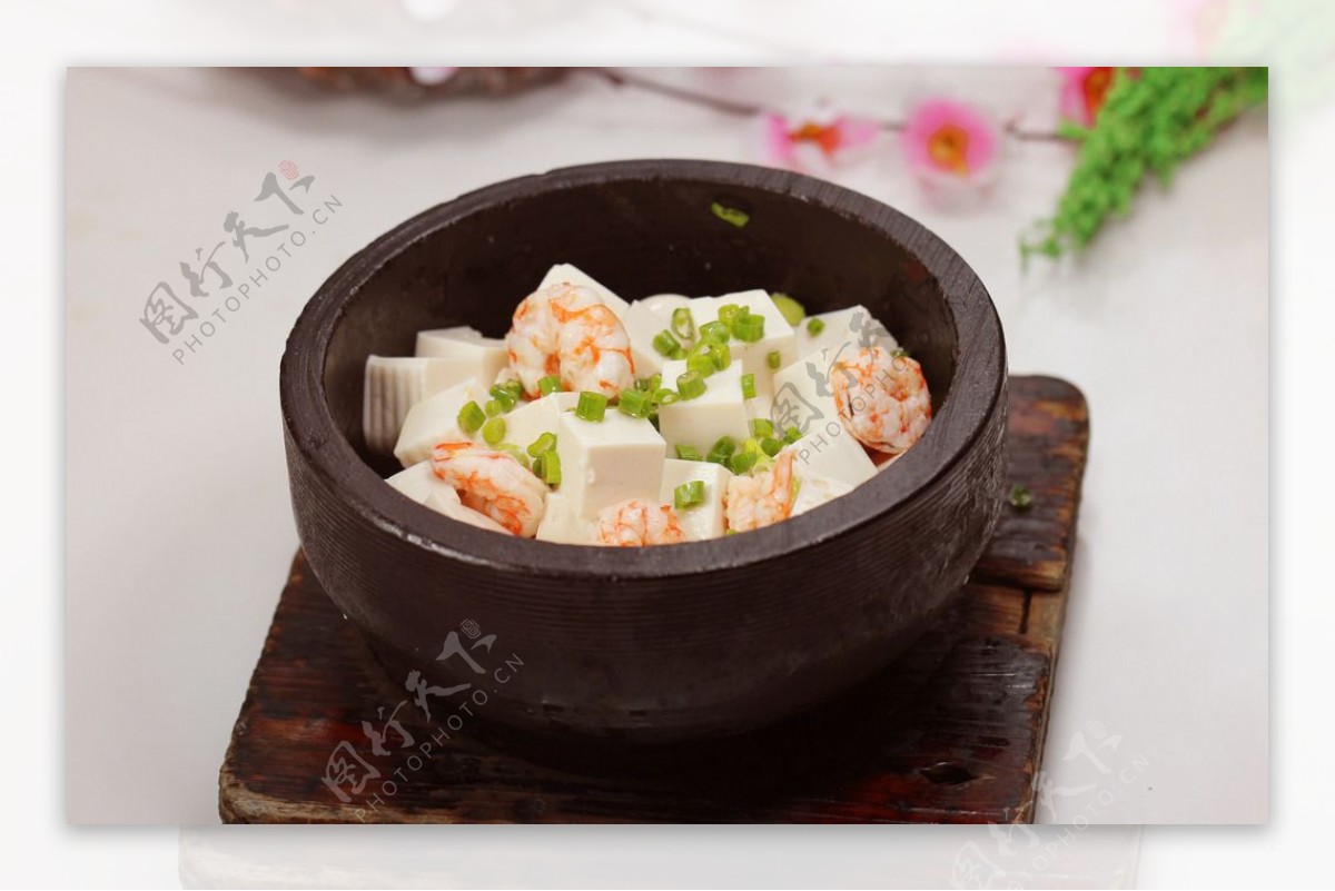 石锅虾仁豆腐