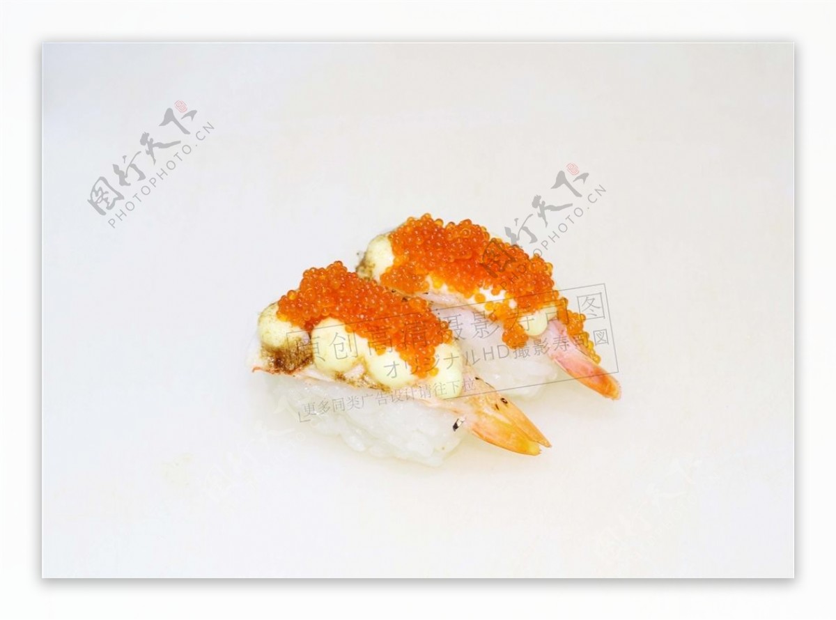 火焰樱花虾寿司