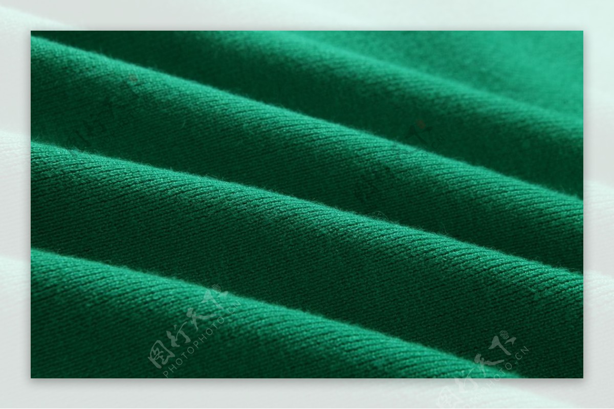 绿色针织面料高清图