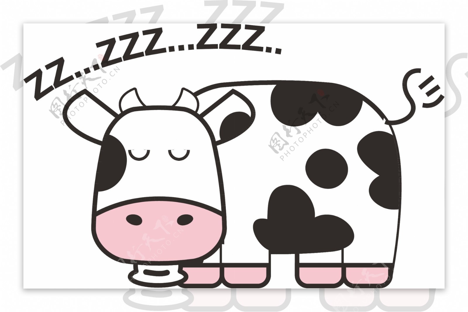 睡觉的奶牛