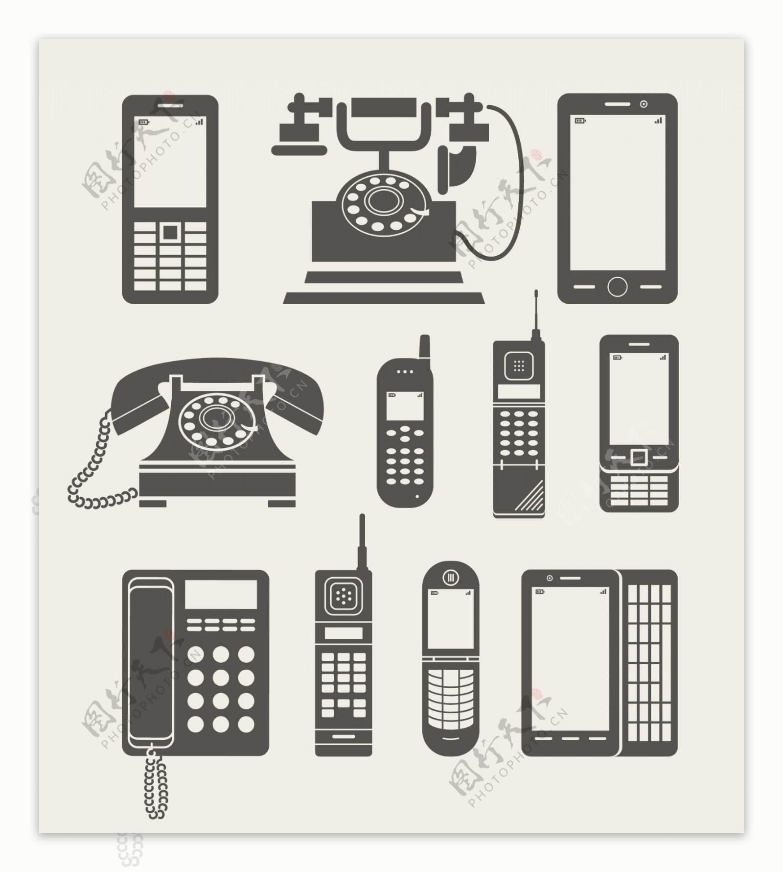电话手机简约图案