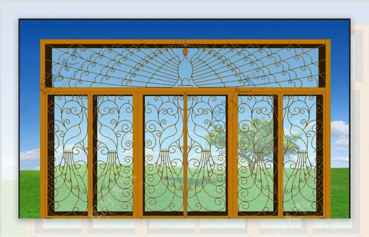铁艺门窗花纹设计