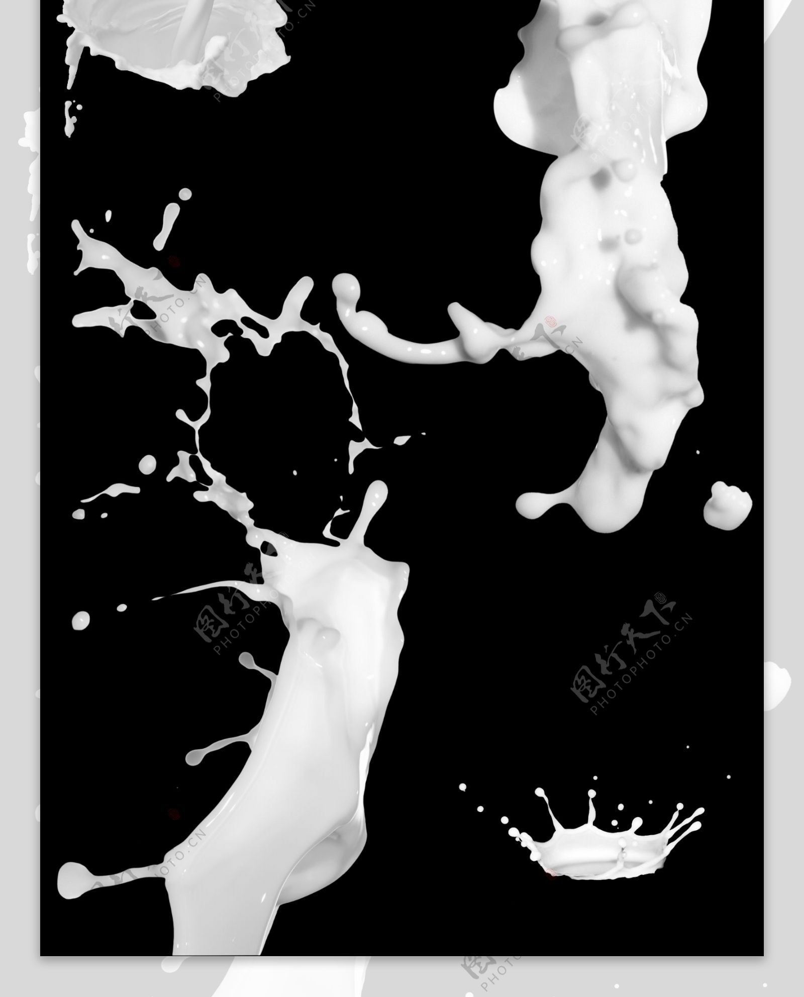 牛奶液体设计元素PSD分层图