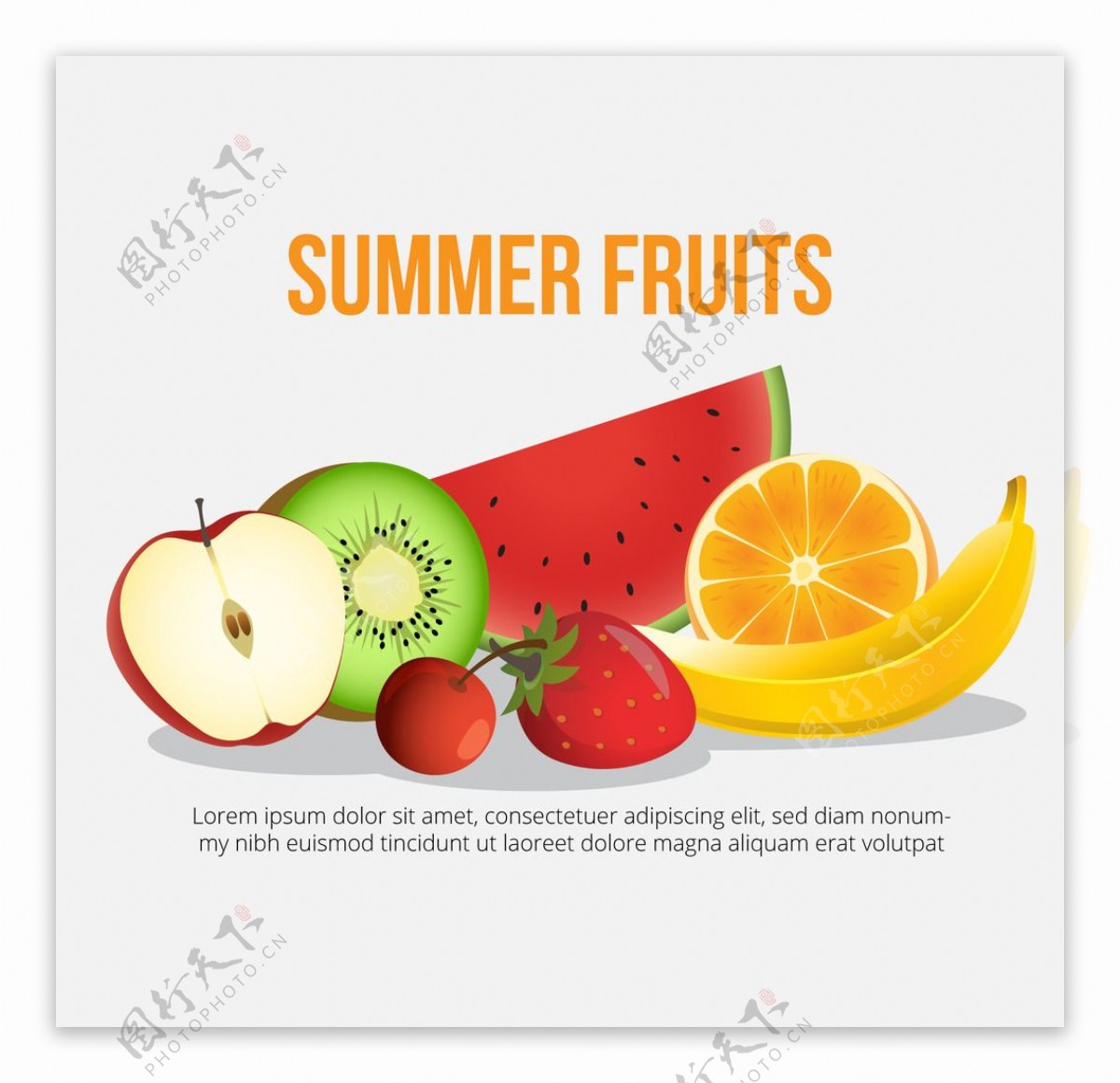 夏季水果背景