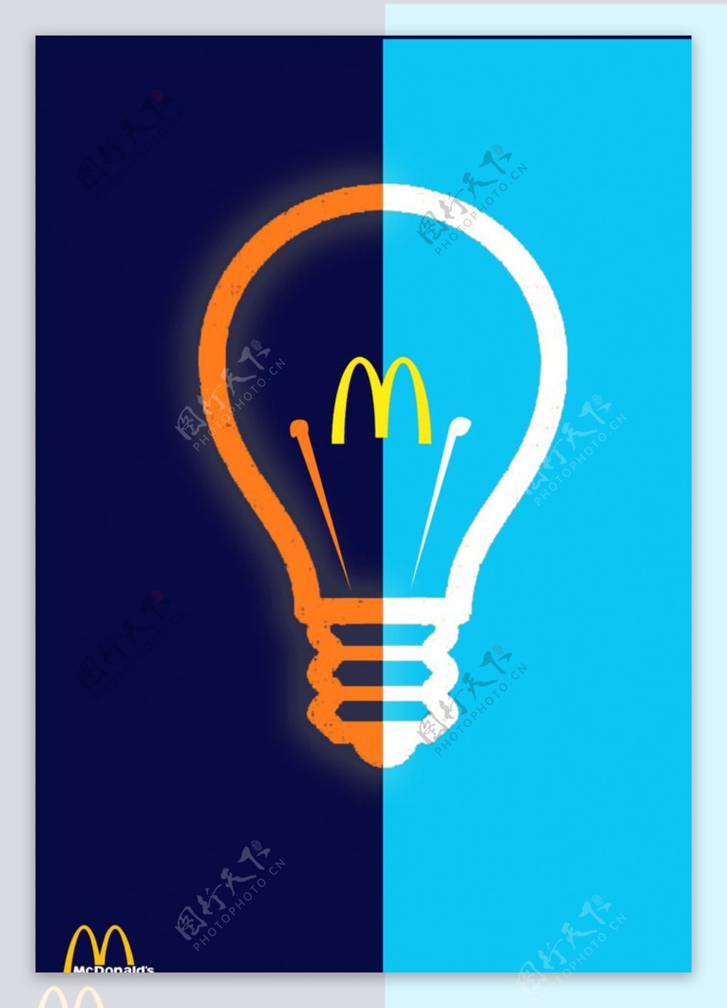 麦当劳24小时灯泡创意