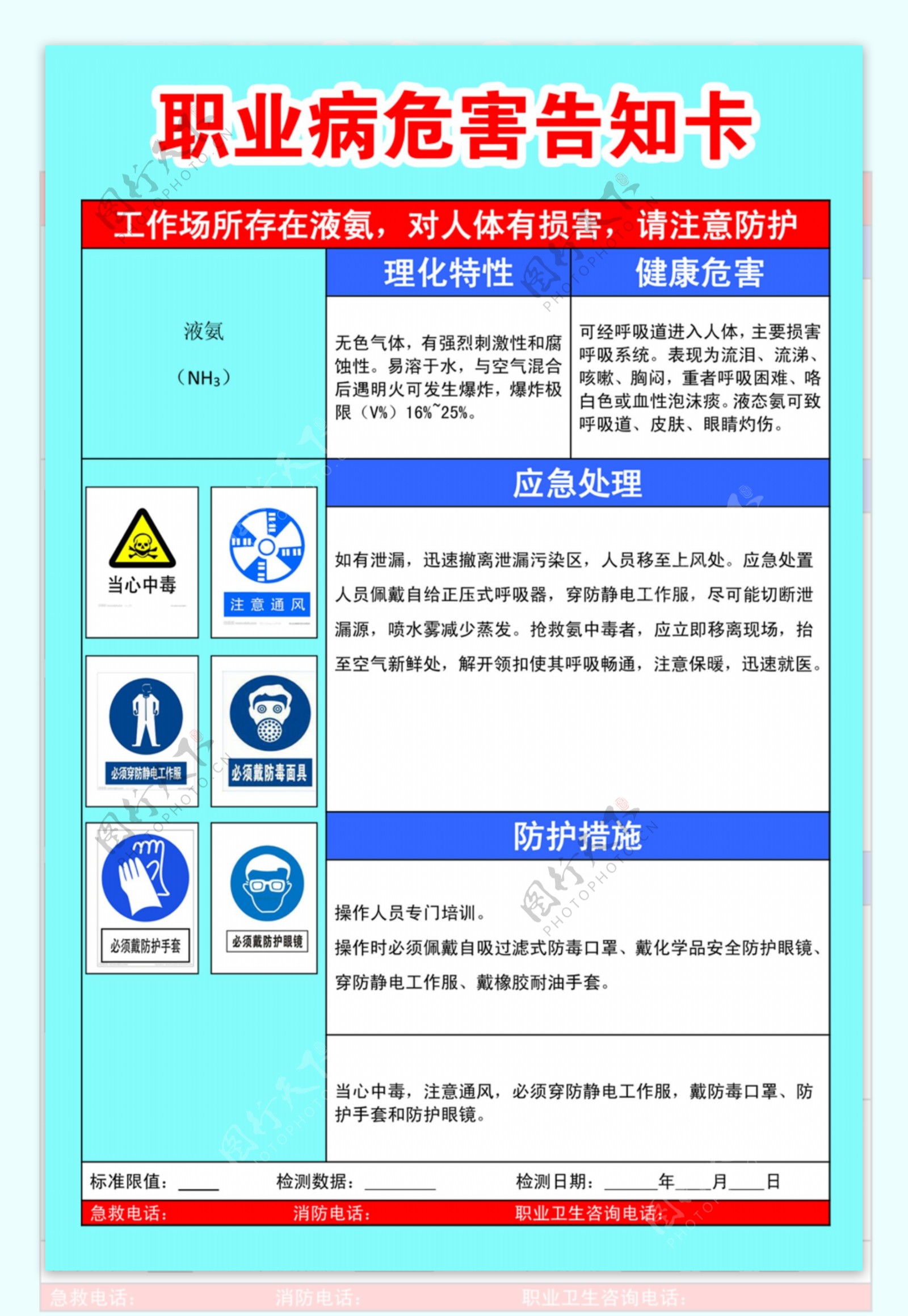 职业危害告知卡