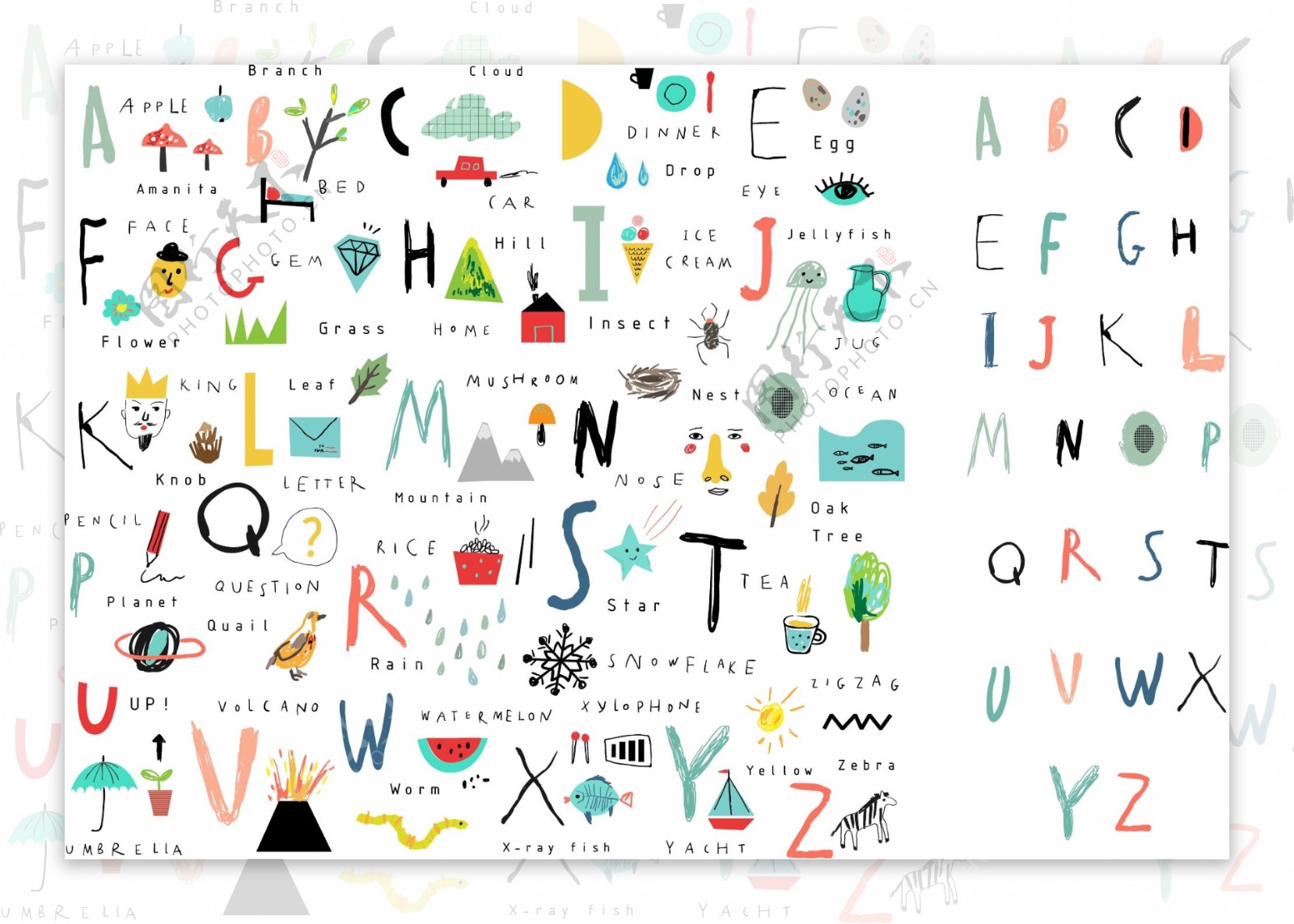 字母设计、涂鸦|插画|新锐潮流插画|纸上旅行的笔 - 原创作品 - 站酷 (ZCOOL)