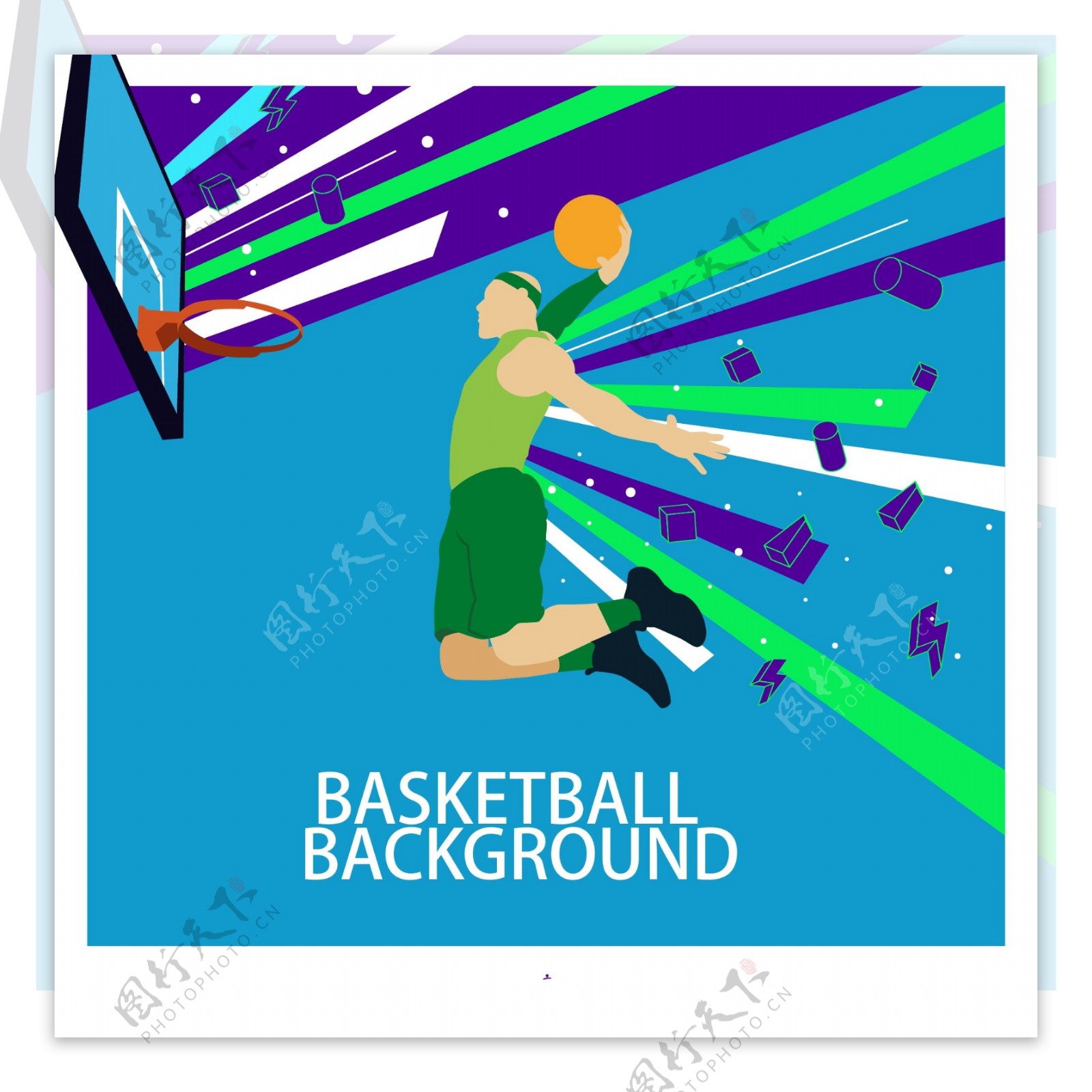 扣篮篮球比赛海报