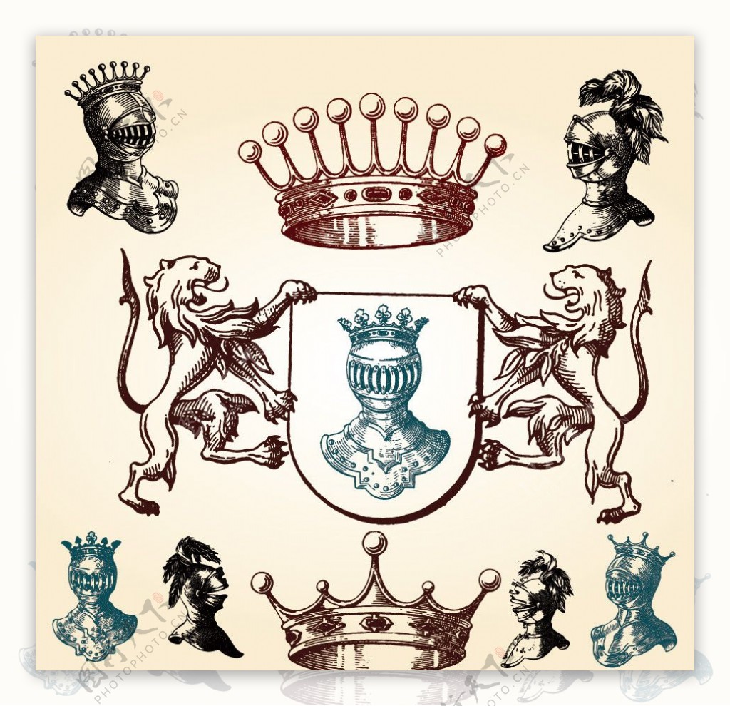 古典欧式皇冠怪物图标