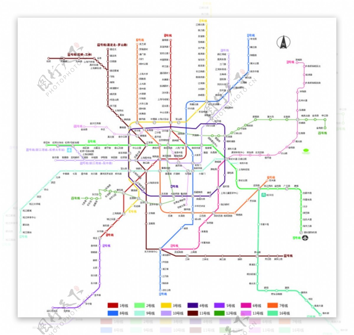 2016上海地铁图
