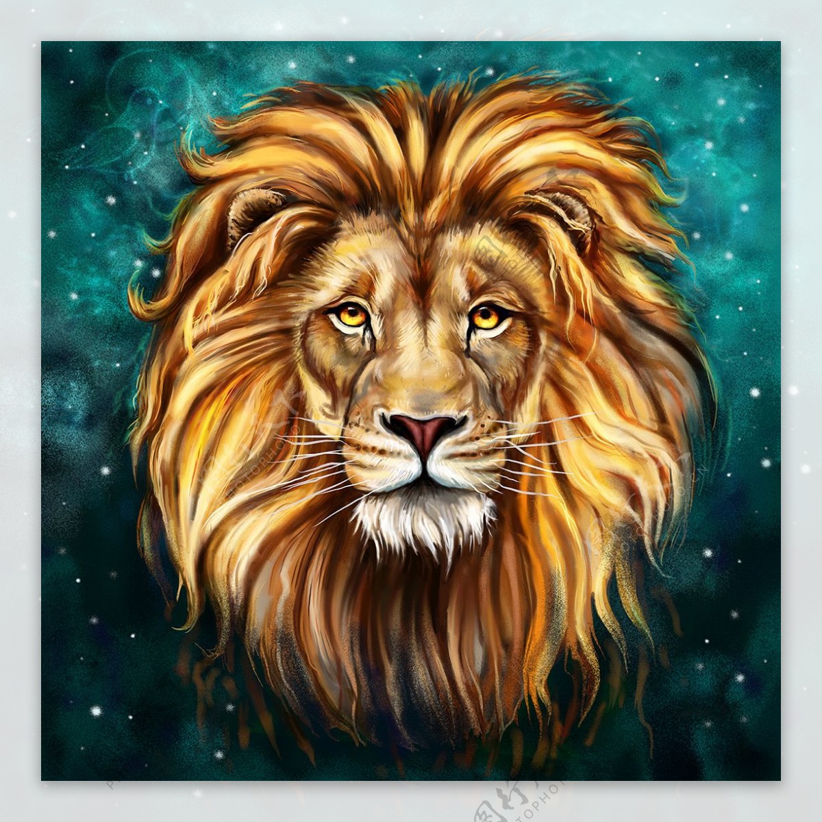 手绘狮子