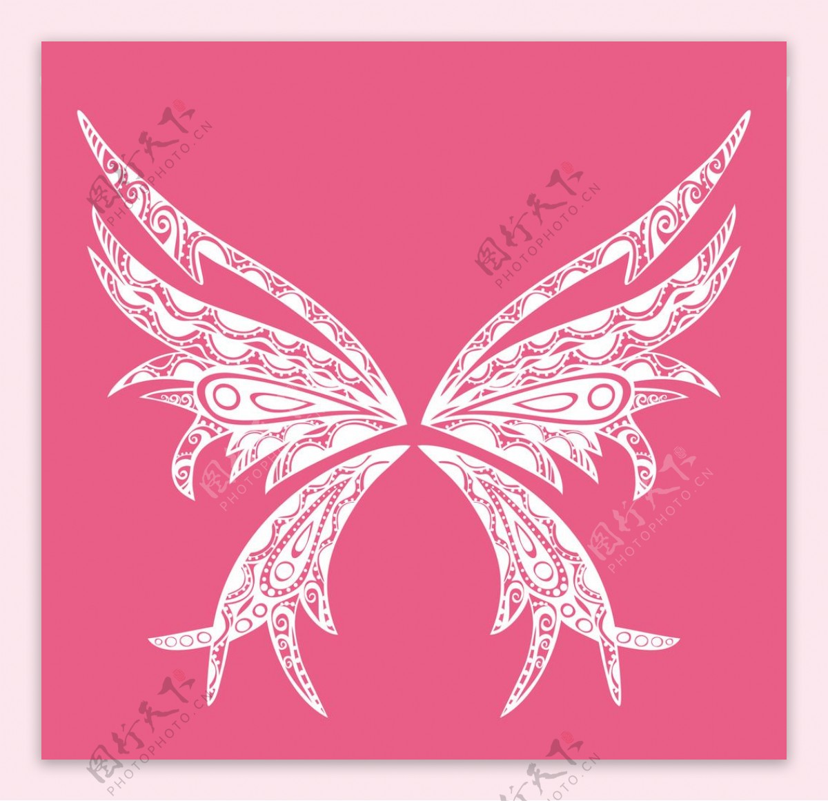 蝴蝶翅膀纹身图案
