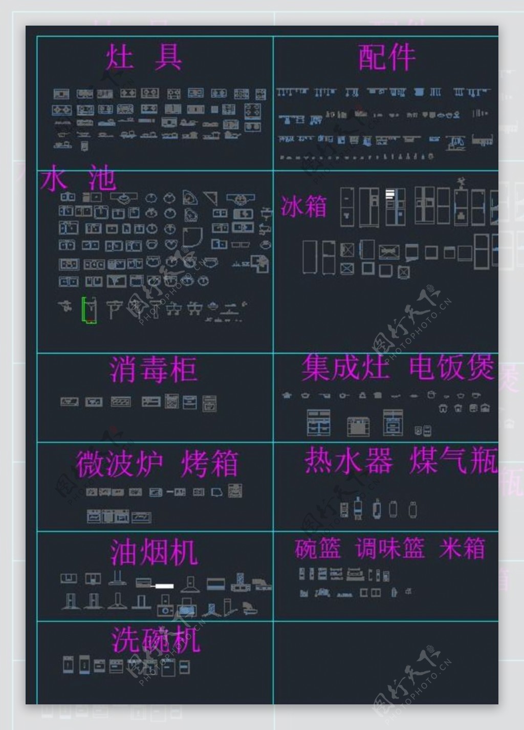 室内图块厨房素材店主推荐