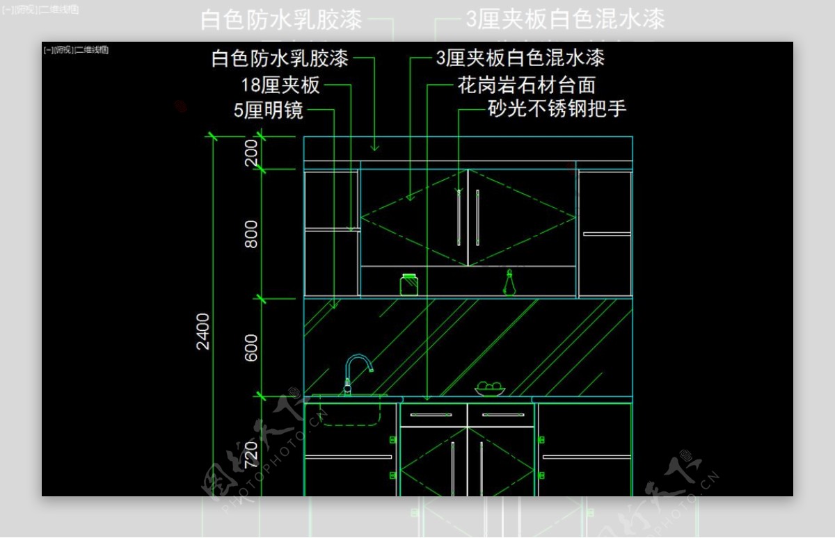 室内图块厨房立剖面