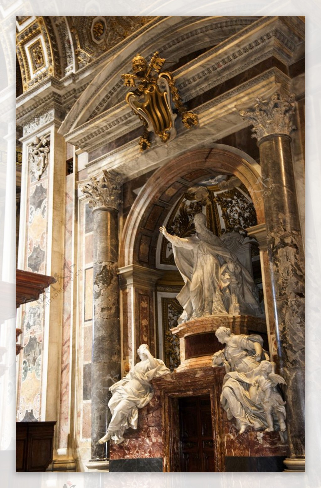 ROME-AUGUST 10 ：圣伯多禄大殿的内部2009年8月10日的在梵蒂冈。 编辑类库存照片 - 图片 包括有 适当, 大教堂 ...
