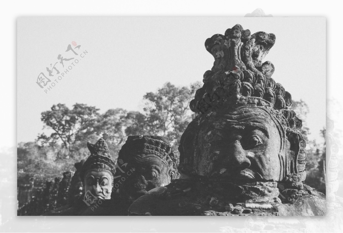 柬埔寨吴哥窟雕塑