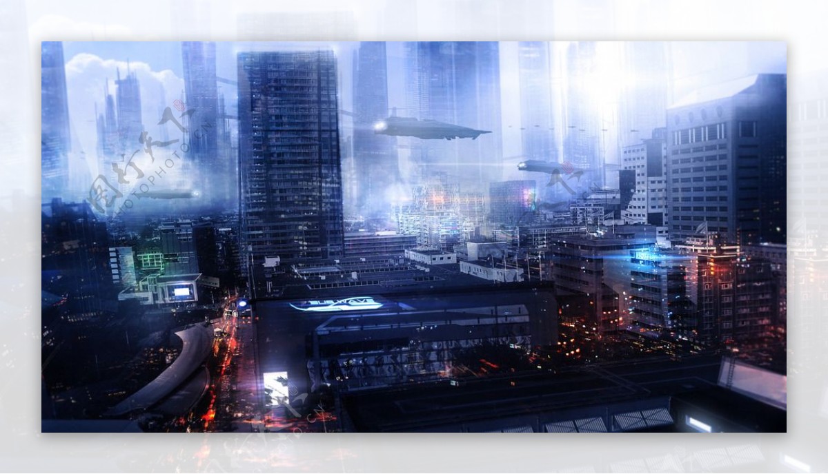 科幻城市背景HD