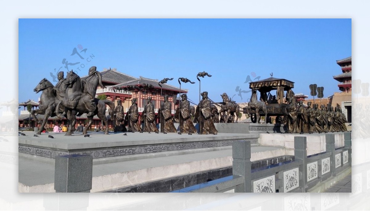 中国汉城青铜兵马俑