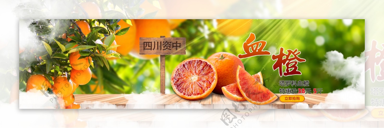 血橙橙子水果海报
