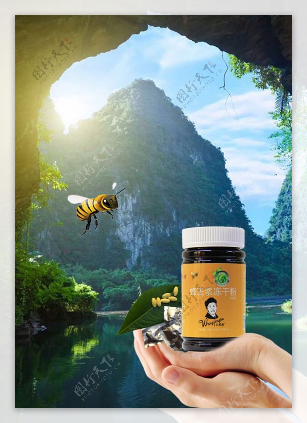 王浆冻干粉蜂蜜产品大自然
