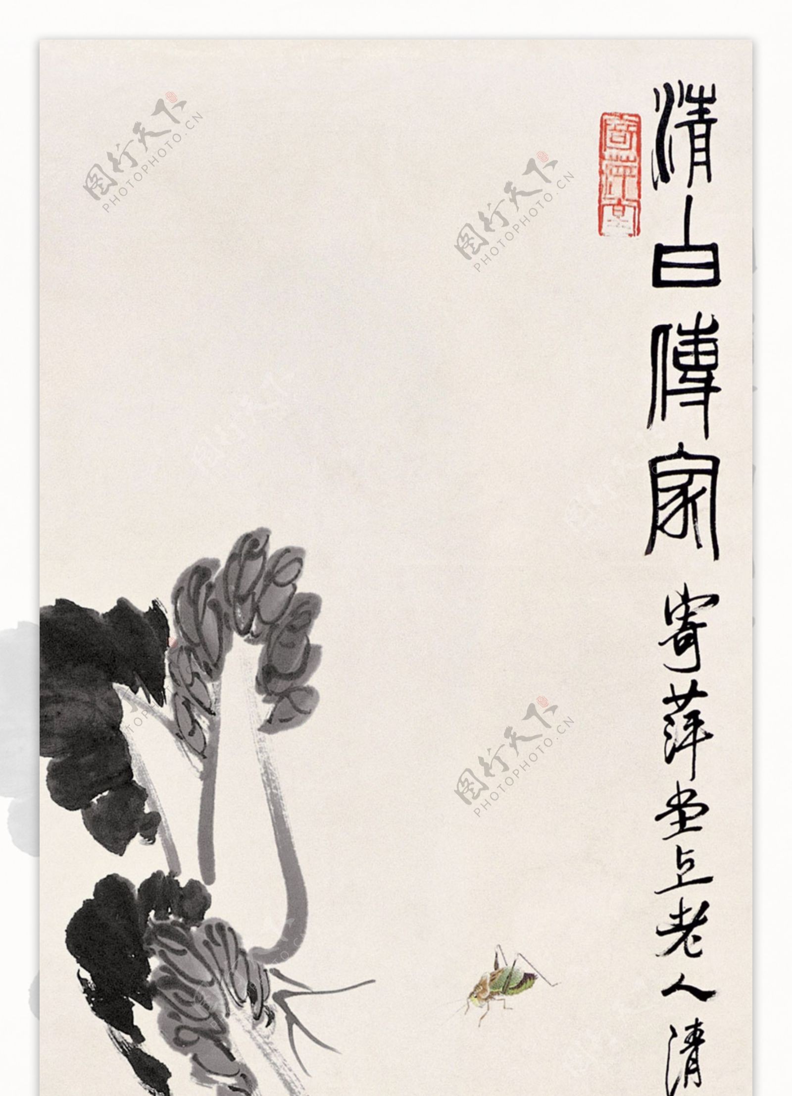 中国水墨画齐白石国画写意画