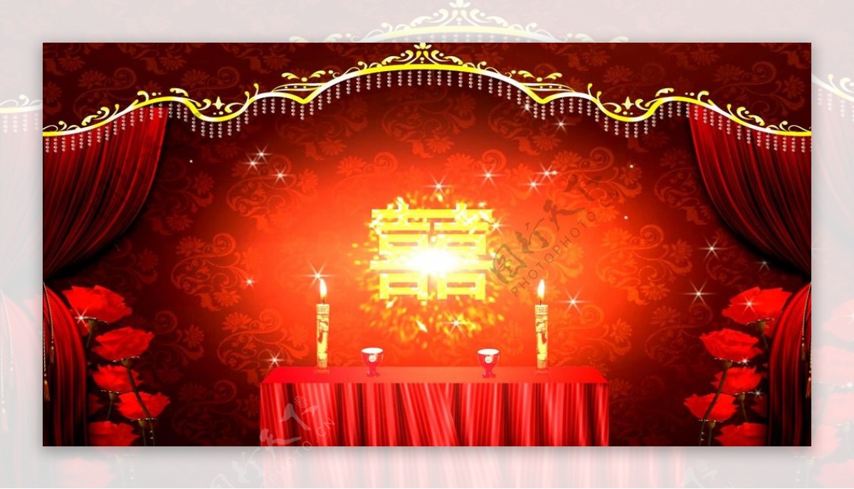 中式婚礼背景视频
