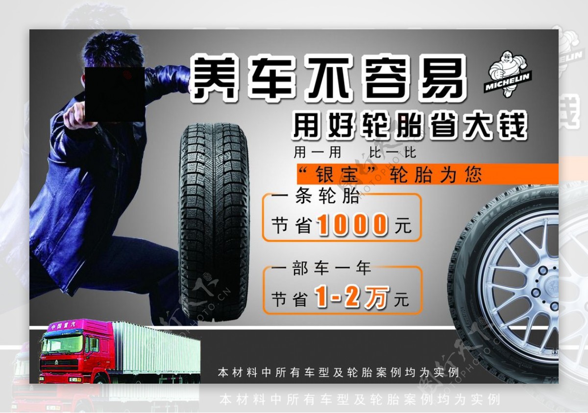 轮胎汽车宣传海报
