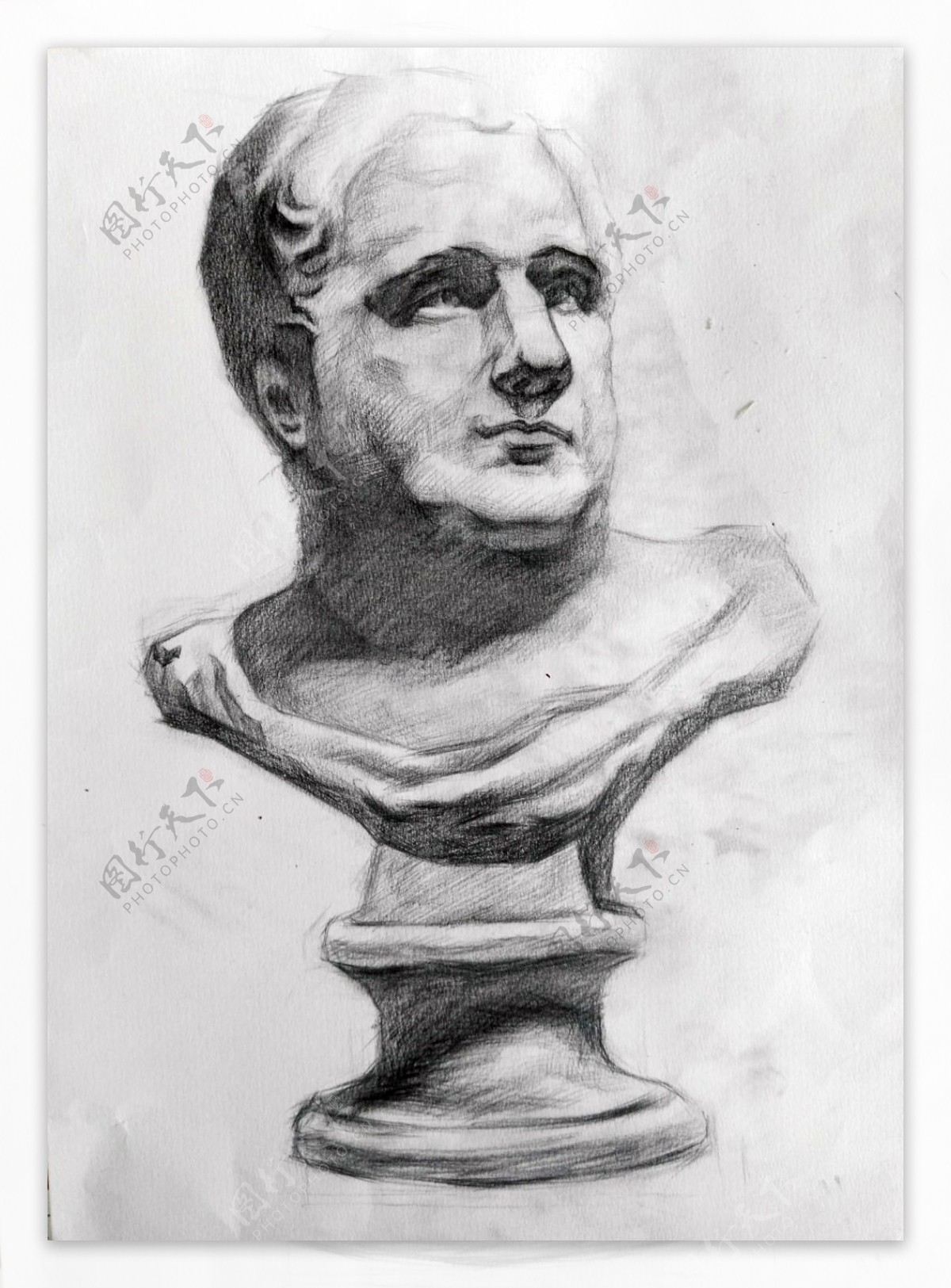 罗马王石膏像装饰画