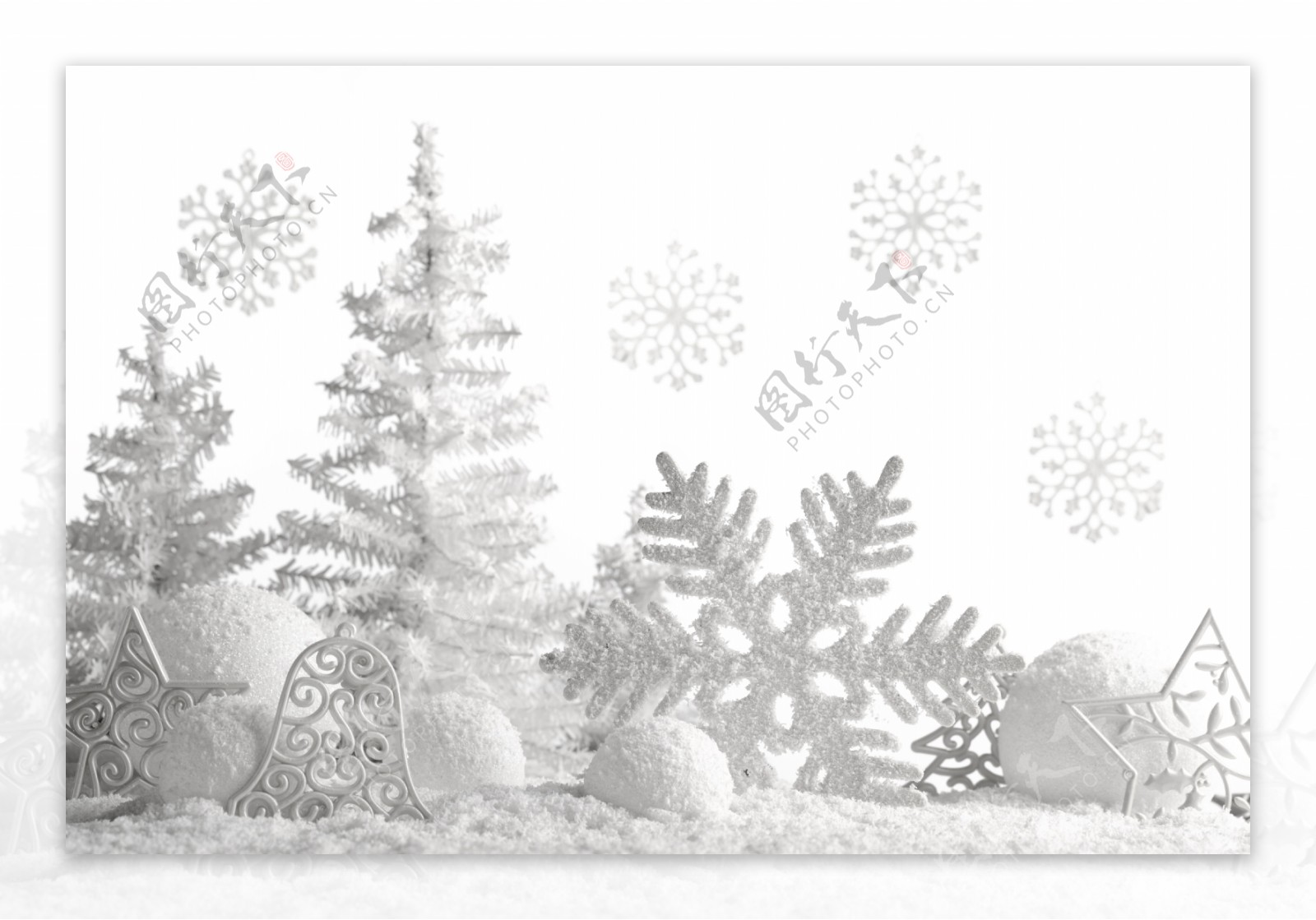 白色圣诞节背景图片