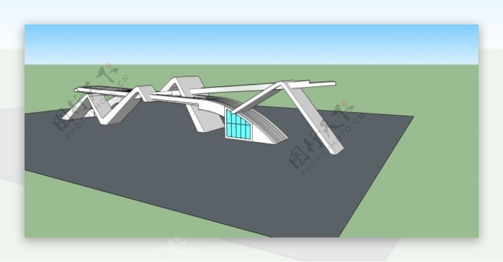 校门建筑模型