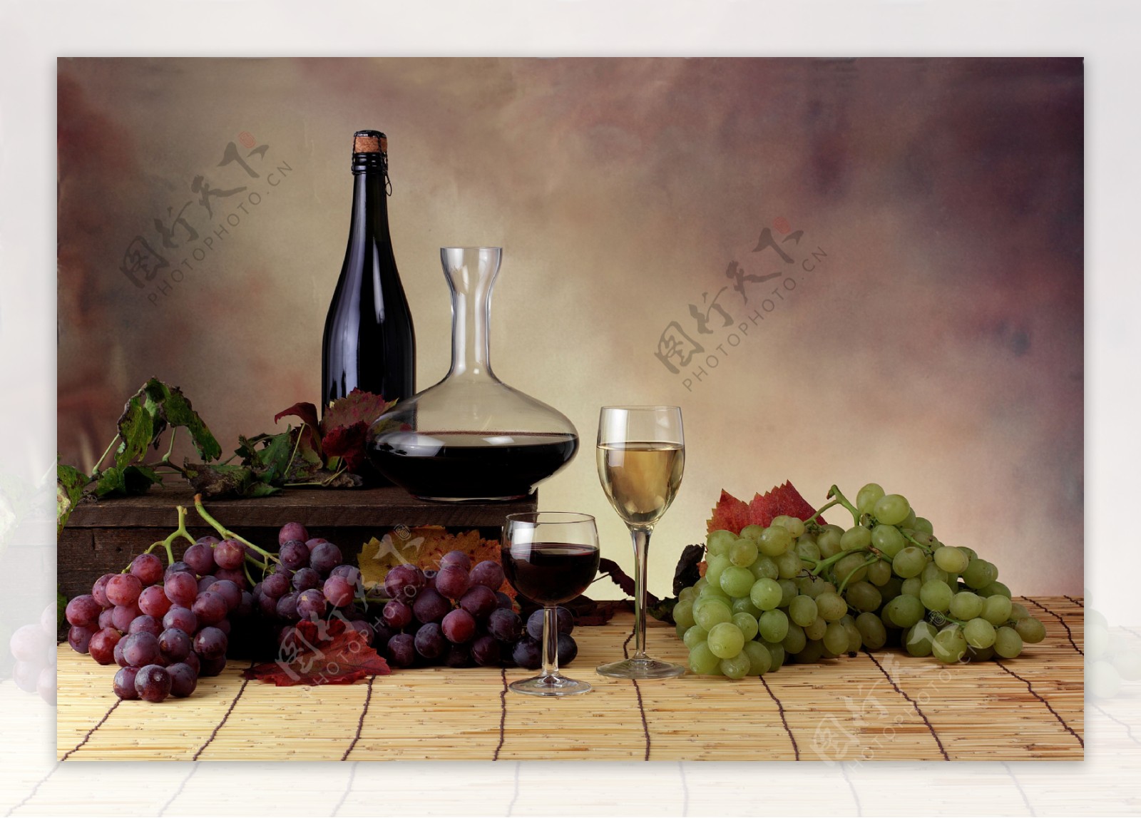 葡萄与葡萄酒摄影图片