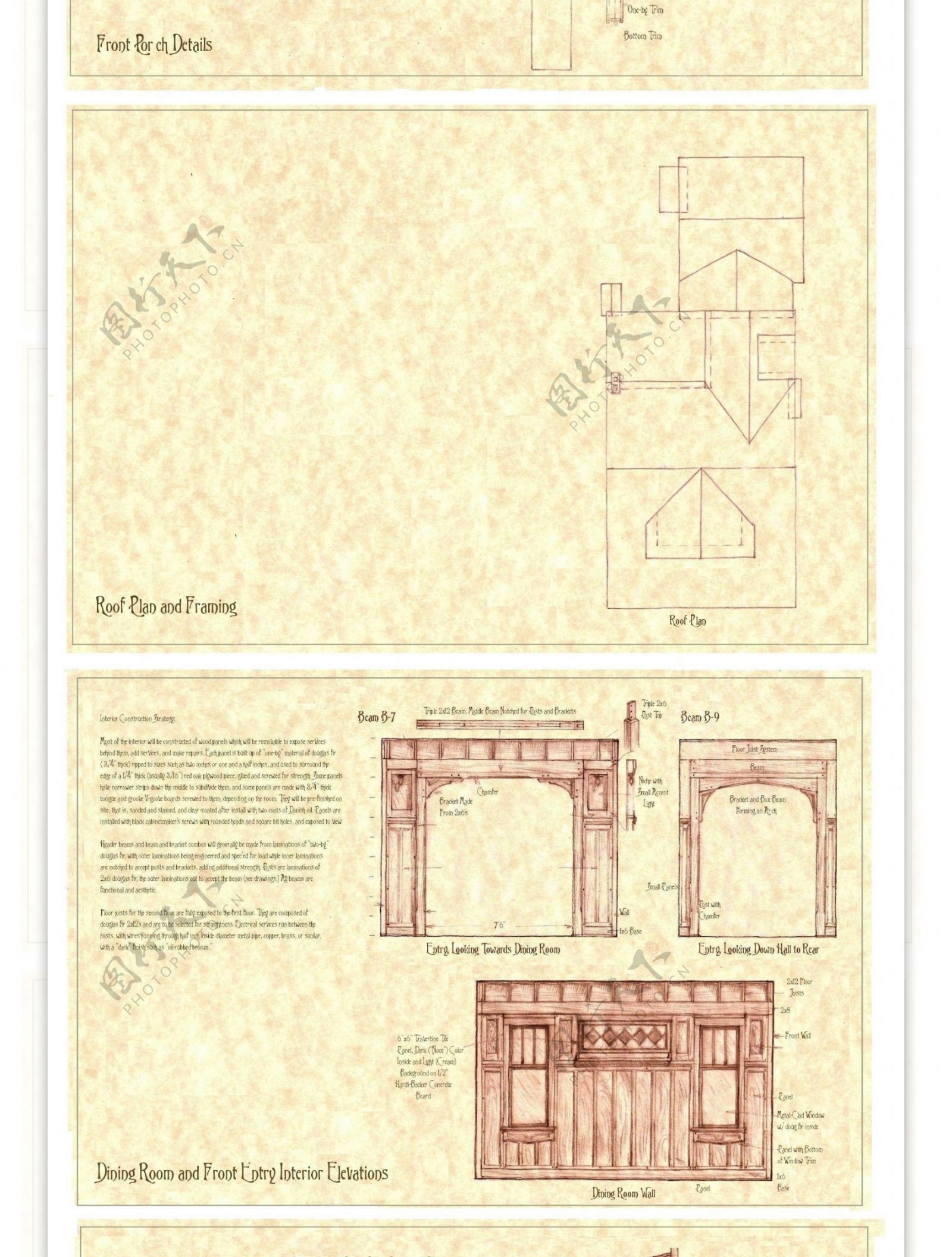 欧式建筑施工图纸