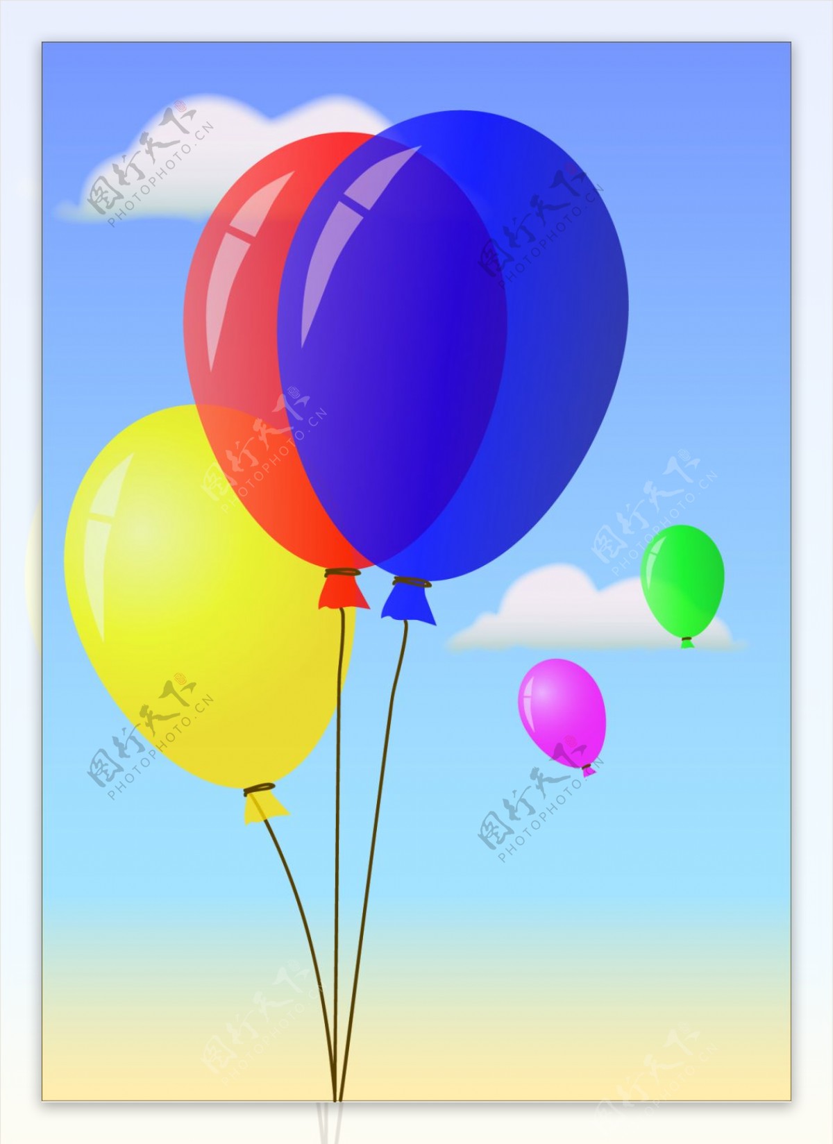 卡通气球素材设计