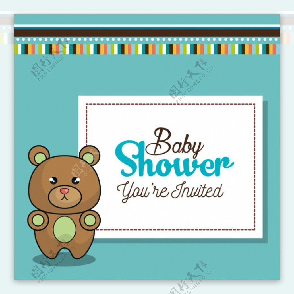 可爱小熊婴儿卡片图片