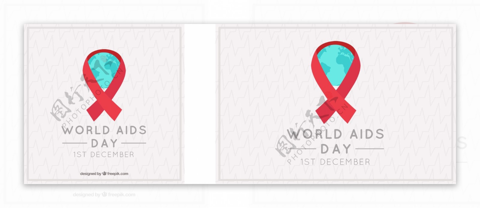 优雅的红丝带背景世界艾滋病日