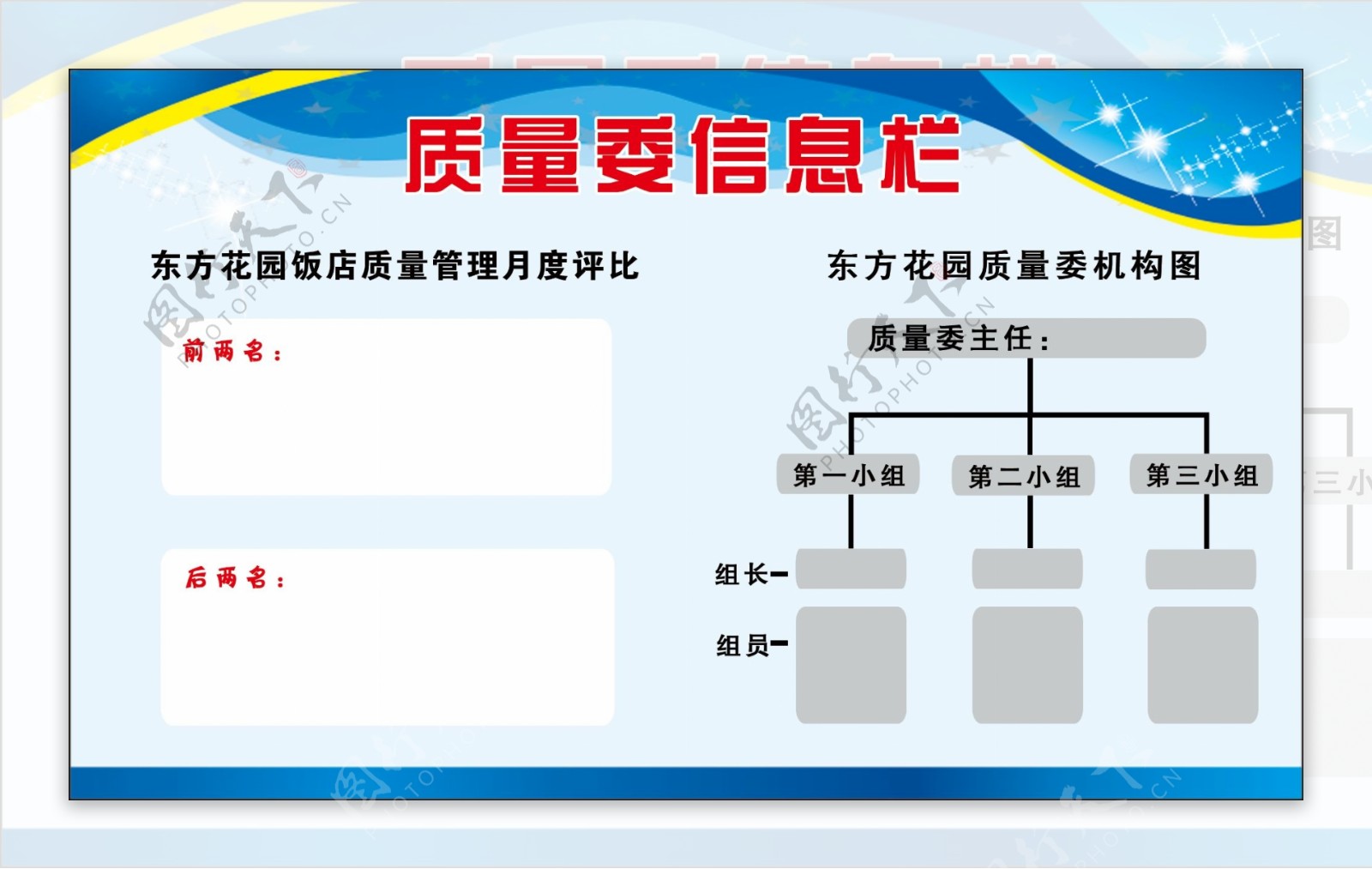 质量委展板