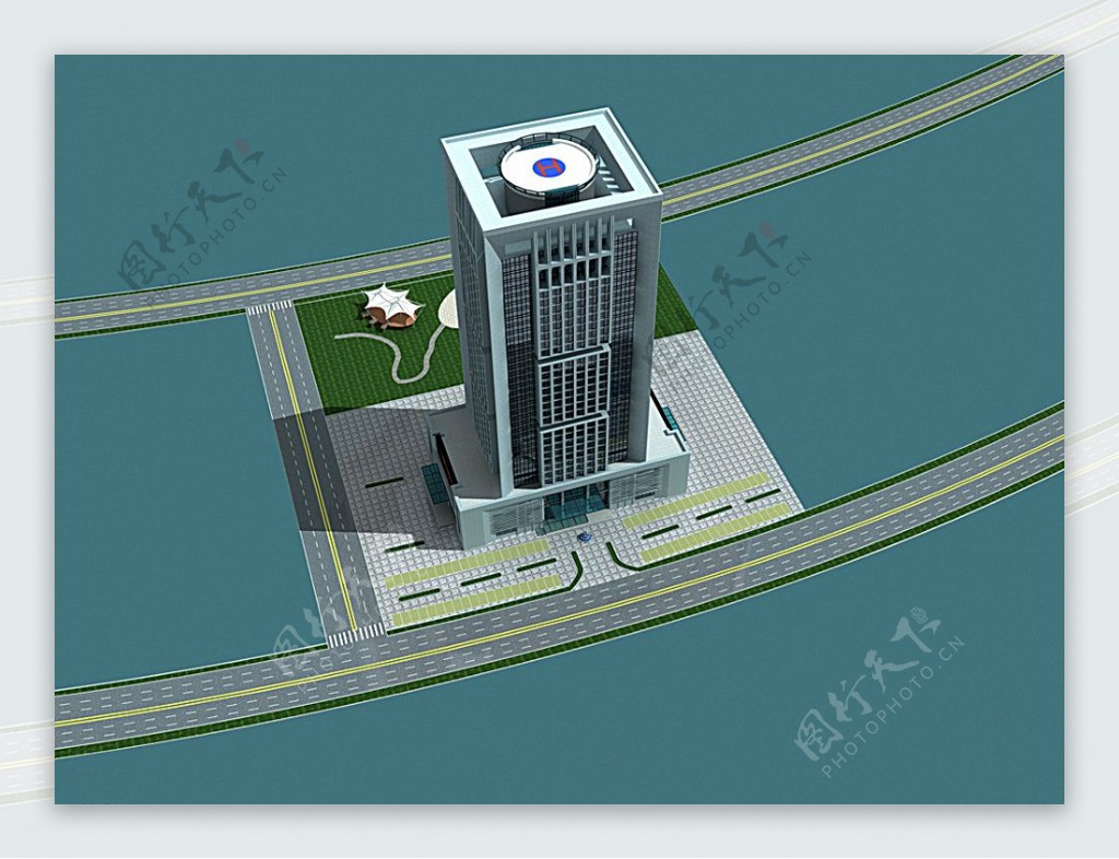 办公楼模型图片