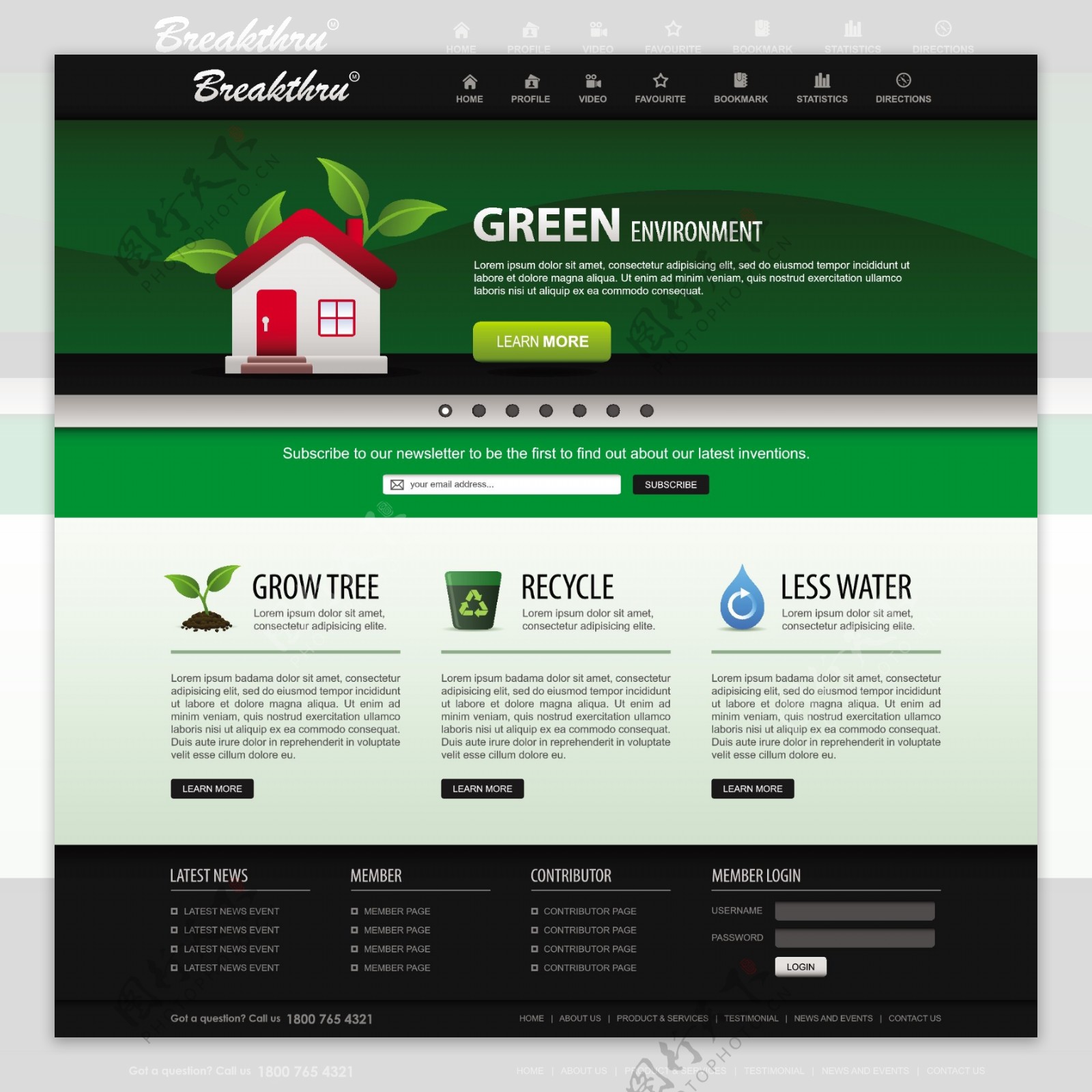 绿色温馨UI网页设计