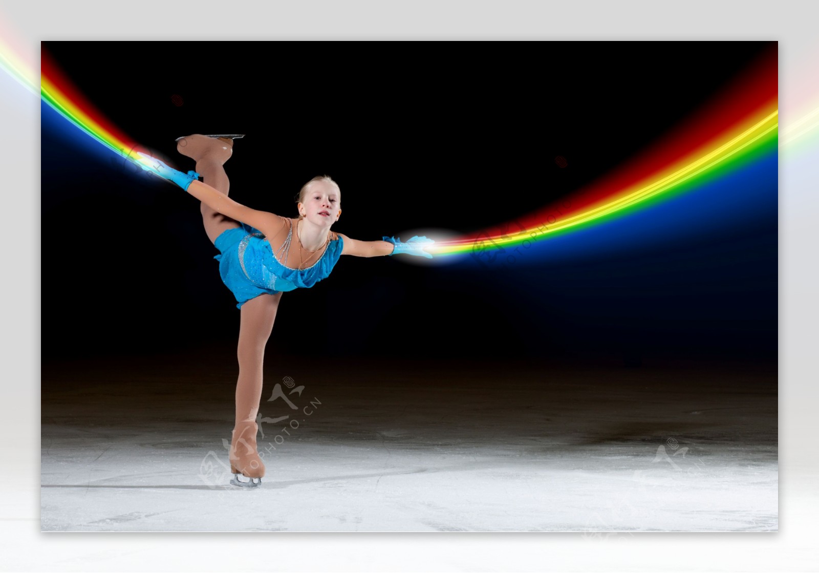 花样滑冰和彩虹图片