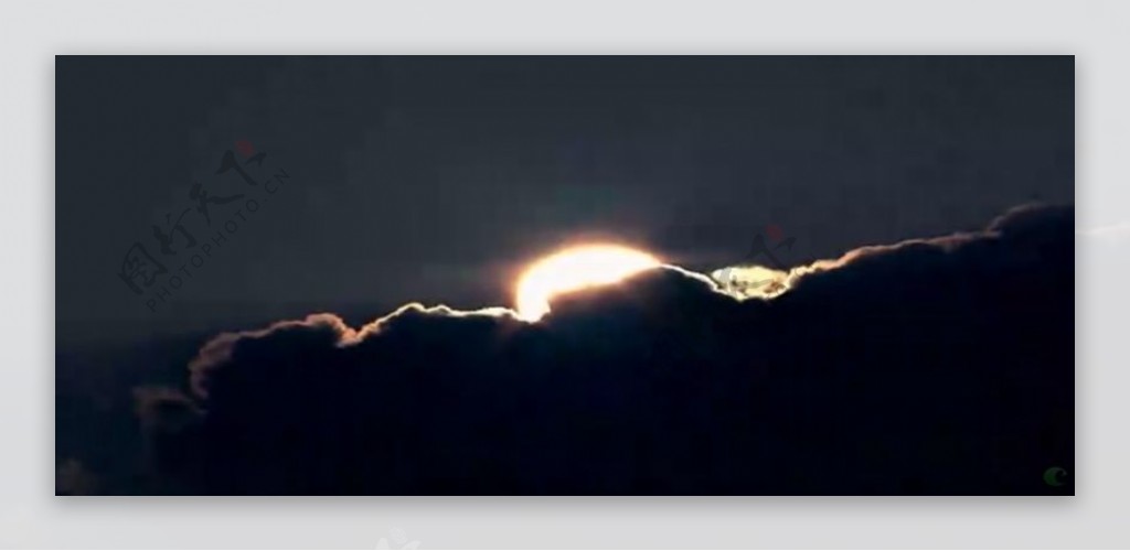 日出云层金边美景特写标清实拍视频素材