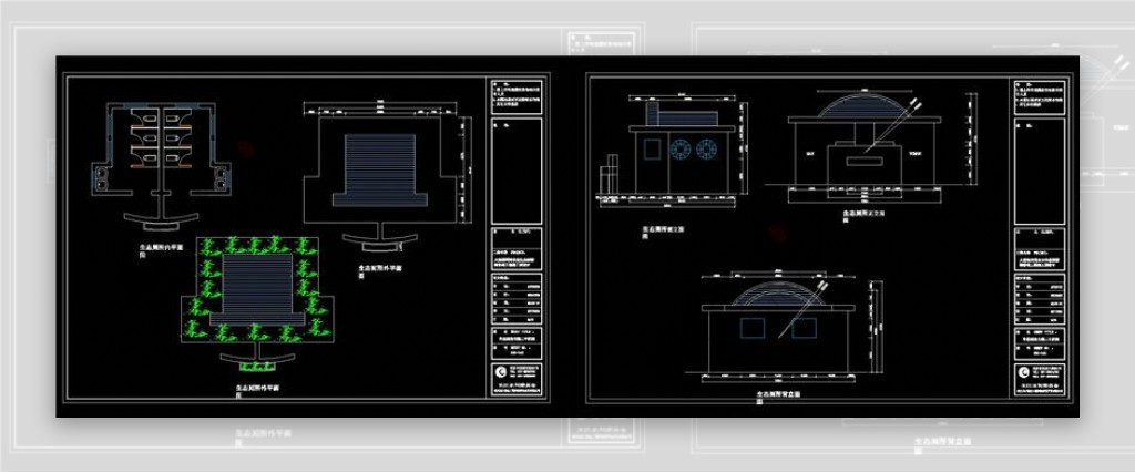 生态厕所CAD景观图纸