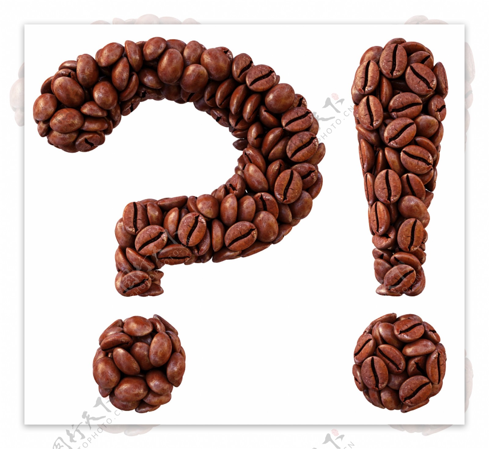 咖啡豆组成的符号图片