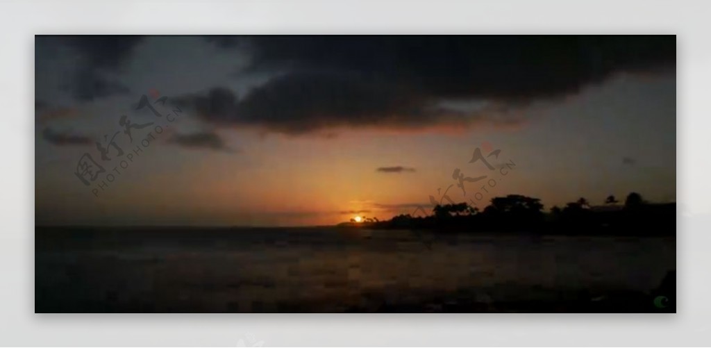 海边日落高清实拍视频素材