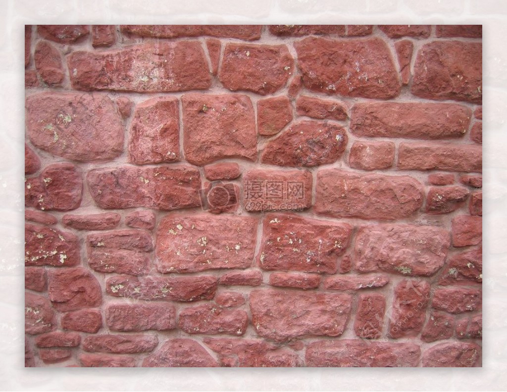 红色的石头墙